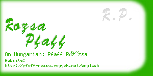 rozsa pfaff business card